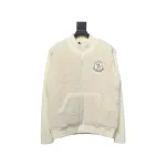  Moncler Sheepskin Wool Knit Wool Patchwork Collar Jacket