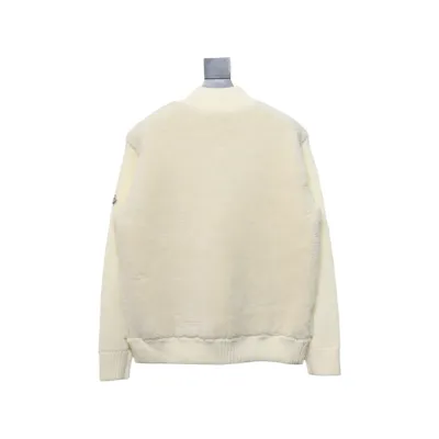  Moncler Sheepskin Wool Knit Wool Patchwork Collar Jacket 02