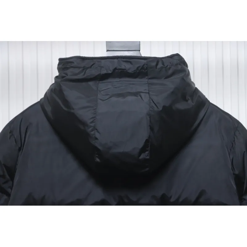 Moncler Embroidered Logo Down Jacket Black