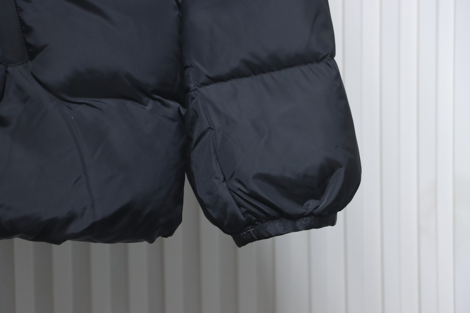Moncler Embroidered Logo Down Jacket Black
