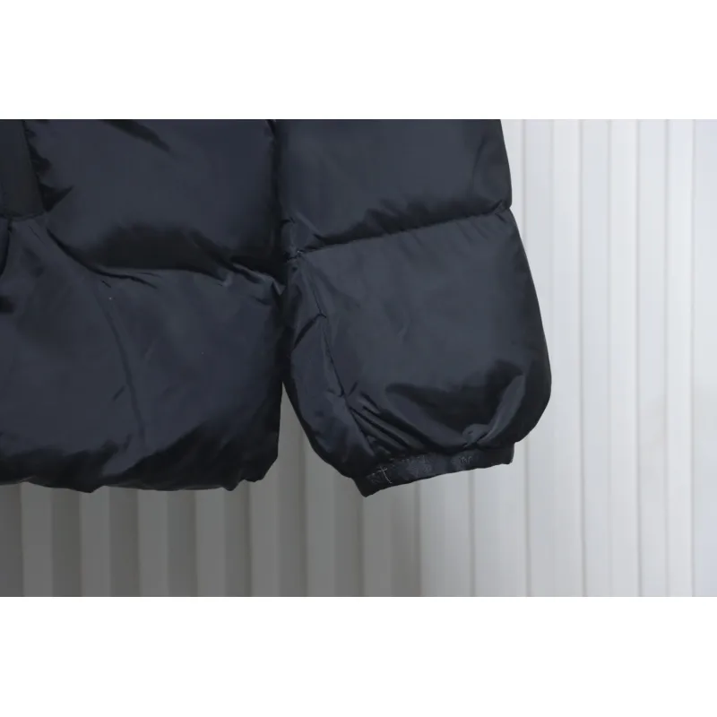 Moncler Embroidered Logo Down Jacket Black