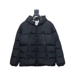 Moncler Embroidered Logo Down Jacket Black