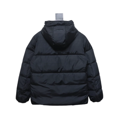 Moncler Embroidered Logo Down Jacket Black 02