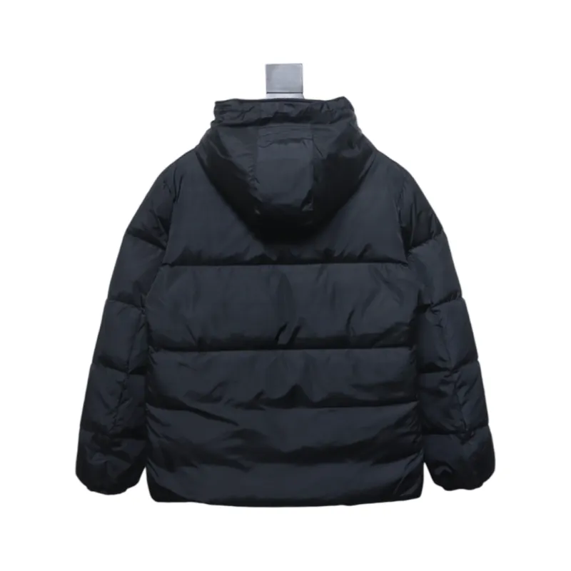Moncler Embroidered Logo Down Jacket Black