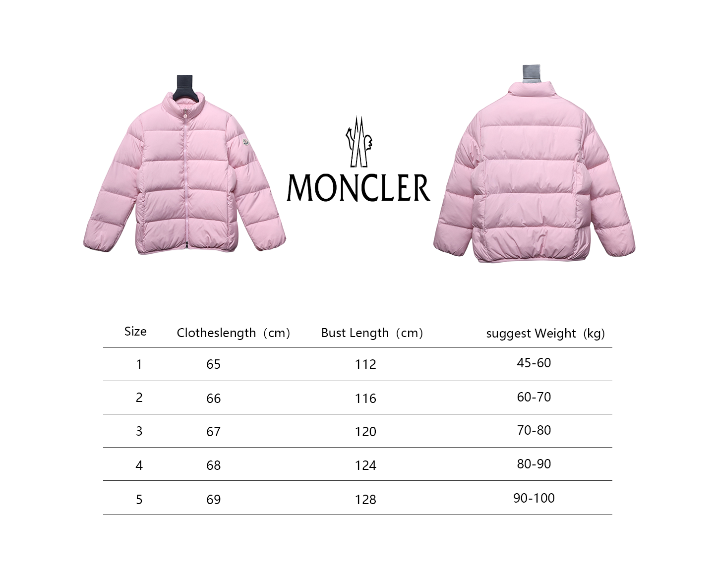 Moncler Maya Pink Down Jeaket