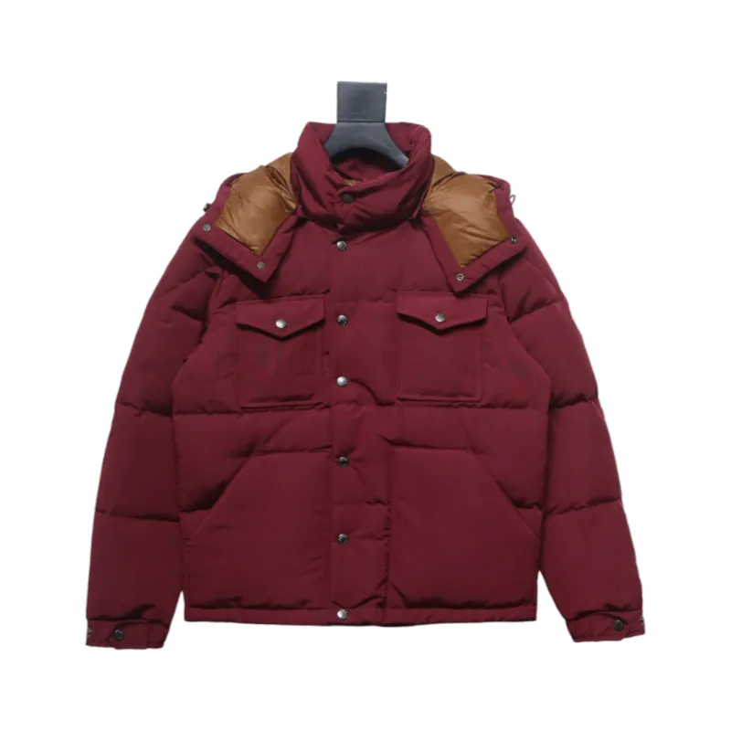 Moncler Men's Masac Work Down Jacket Burgundy