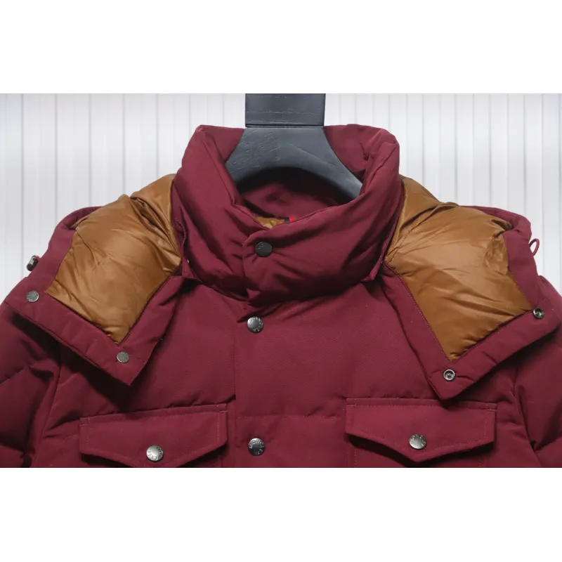 Moncler Men's Masac Work Down Jacket Burgundy