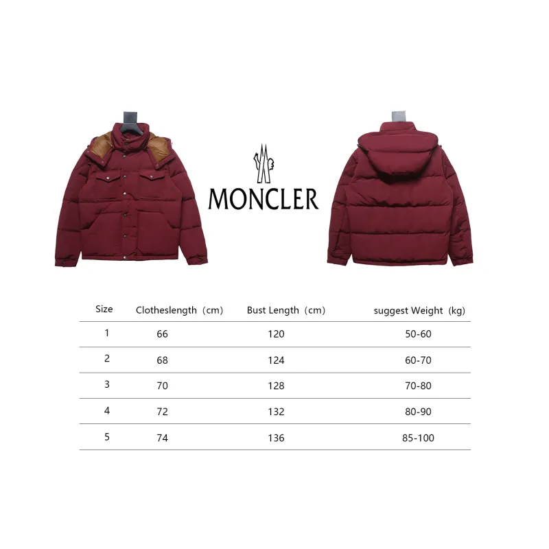 Moncler Men's Masac Work Down Jacket Burgundy