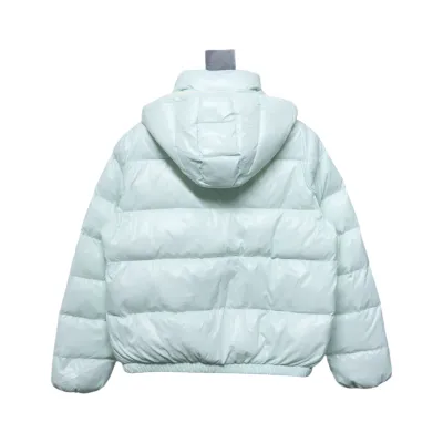 Moncler Women's Andro Detachable Hooded Short Glossy Down Jacket Macaroon Blue 02