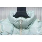 Moncler Women's Andro Detachable Hooded Short Glossy Down Jacket Macaroon Blue