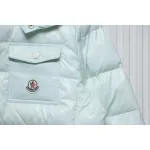 Moncler Women's Andro Detachable Hooded Short Glossy Down Jacket Macaroon Blue