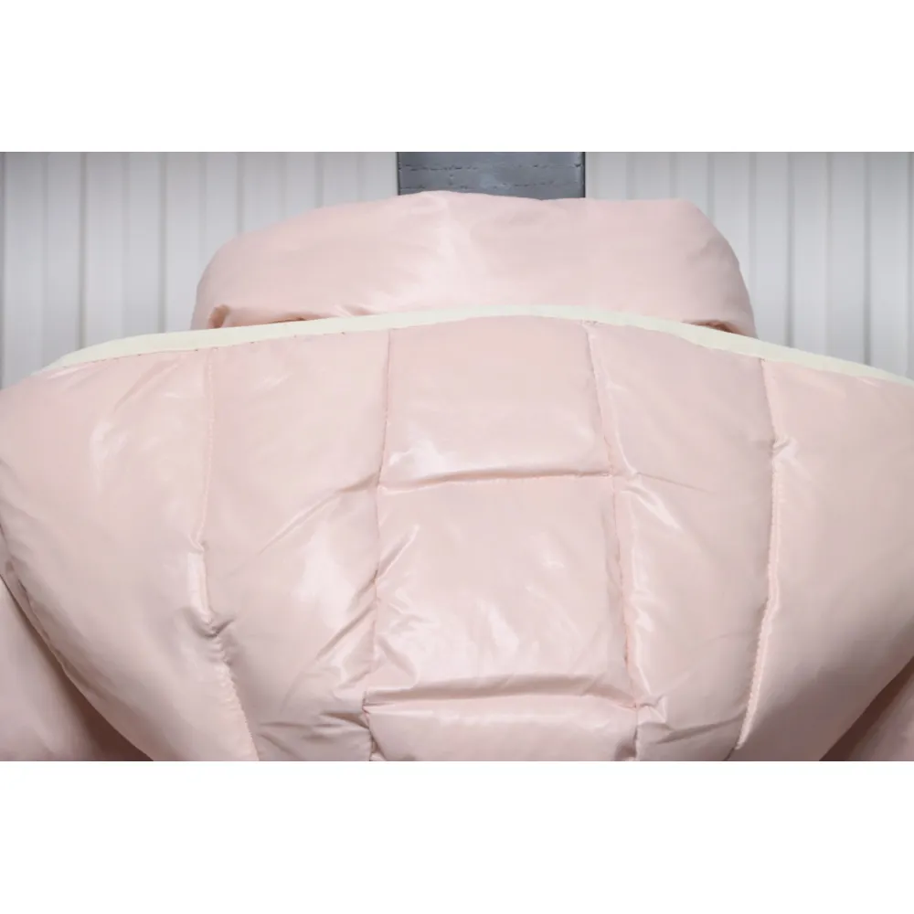 Moncler Women's Andro Detachable Hooded Short Glossy Down Jacket Sakura Pink