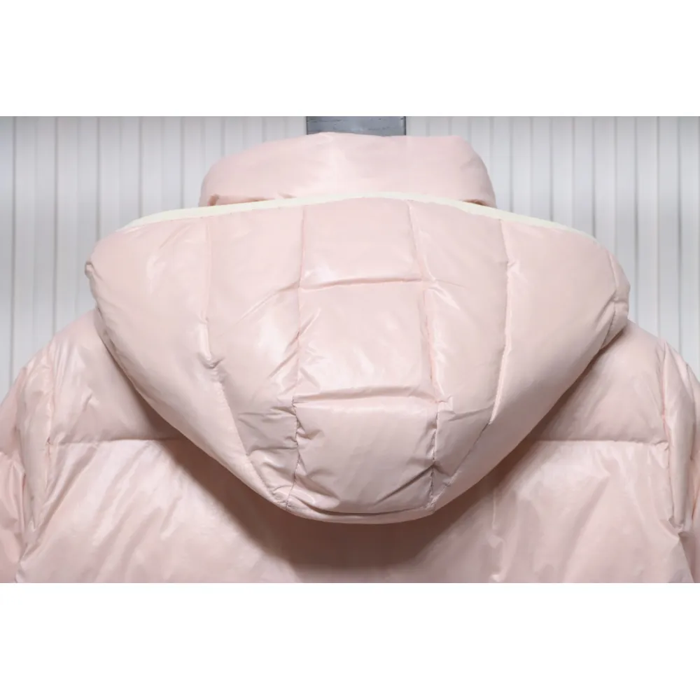 Moncler Women's Andro Detachable Hooded Short Glossy Down Jacket Sakura Pink