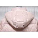 Moncler Women's Andro Detachable Hooded Short Glossy Down Jacket Sakura Pink