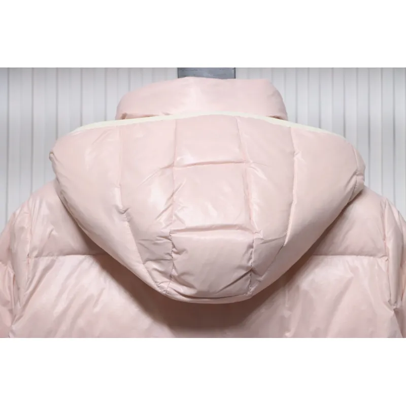 Moncler Women's Andro Detachable Hooded Short Glossy Down Jacket Sakura Pink
