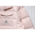 Moncler Women's Andro Detachable Hooded Short Glossy Down Jacket Sakura Pink