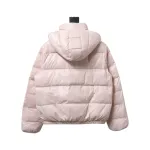 Moncler Women's Andro Detachable Hooded Short Glossy Down Jacket Sakura Pink