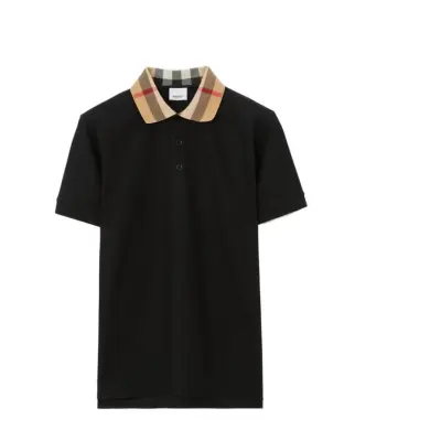 Burberry Cotton Polo Shirt Black