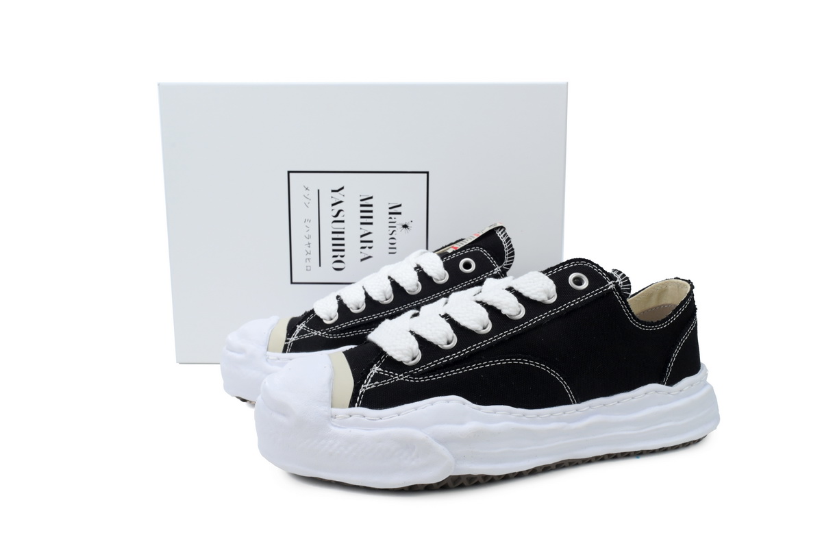 Mihara Yasuhiro Hank OG Sole Canvas Low Black And White NO.777