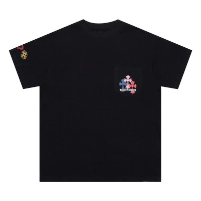 Chrome Hearts Multi Color Cross Cemetery T-shirt Black 01