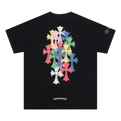 Chrome Hearts Multi Color Cross Cemetery T-shirt Black 02