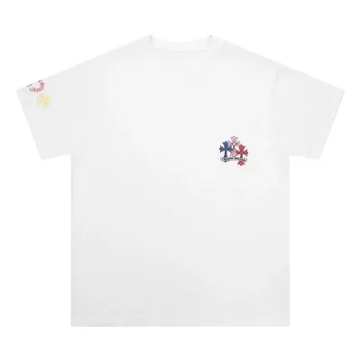 Chrome Hearts Multi Color Cross Cemetery T-shirt White 01