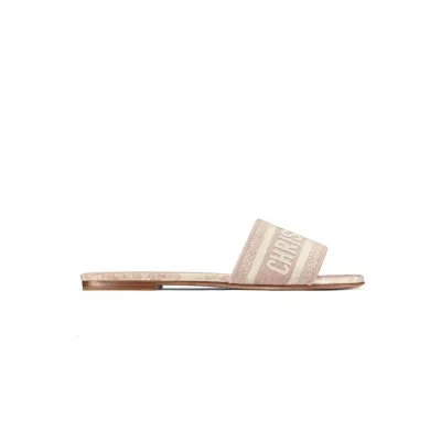 Dior Dway Slide Pink Toile de Jouy Embroidered Cotton KCQ209TJE S46P 02