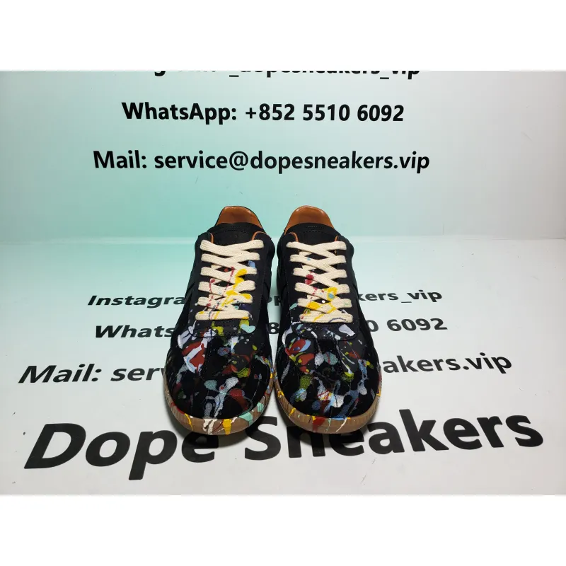 Maison Margiela Black Paint Replica Sneakers S58WS0101P1892963