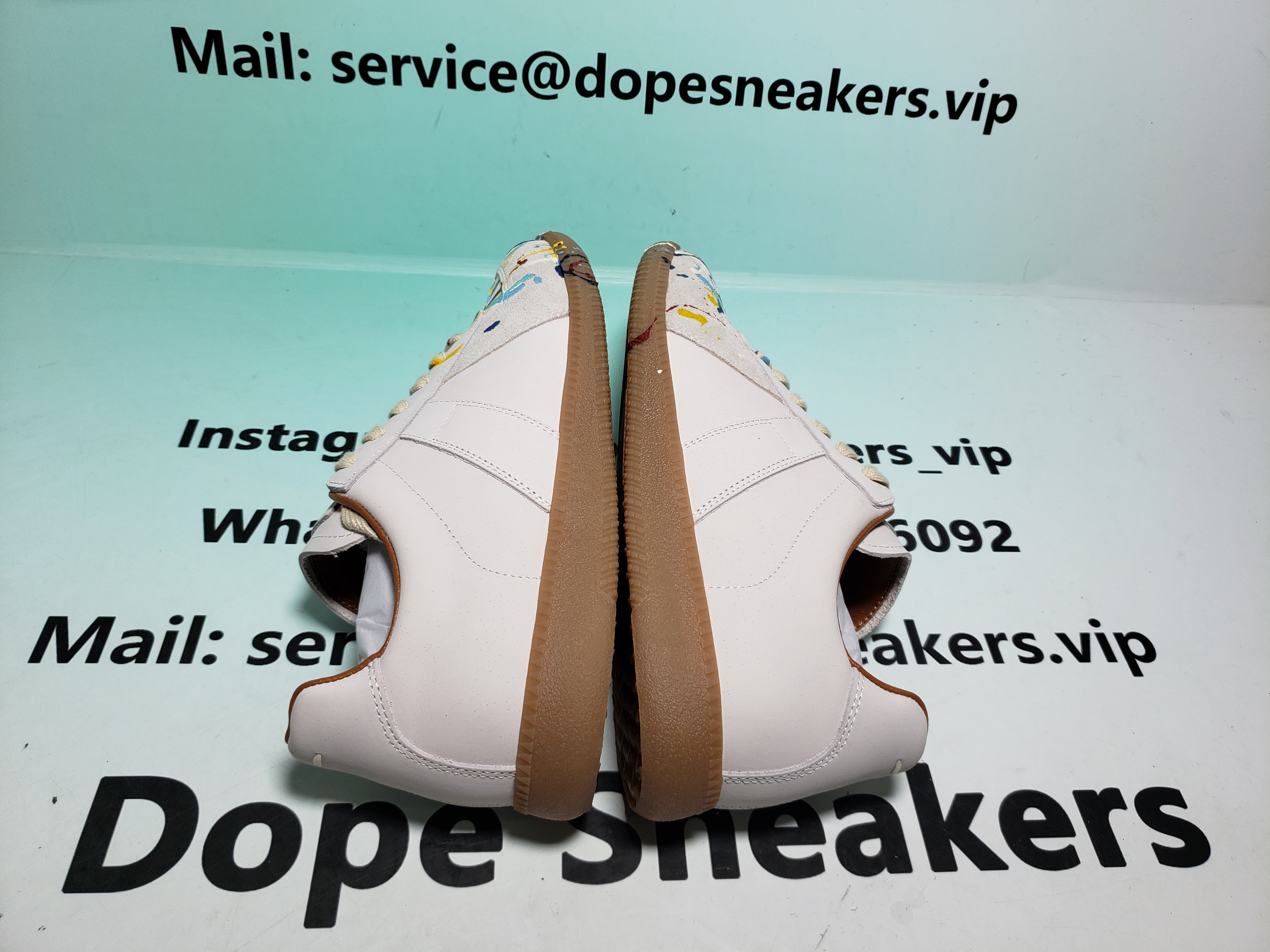 Maison Margiela White Paint Replica Sneakers POIZON240805818