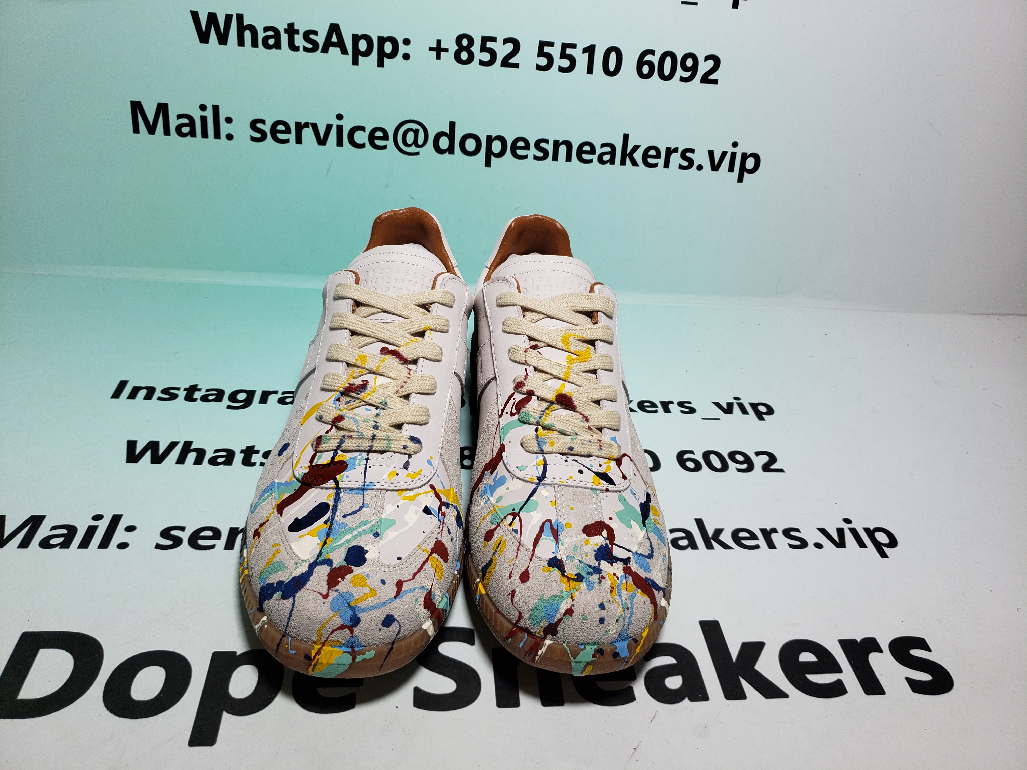 Maison Margiela White Paint Replica Sneakers POIZON240805818
