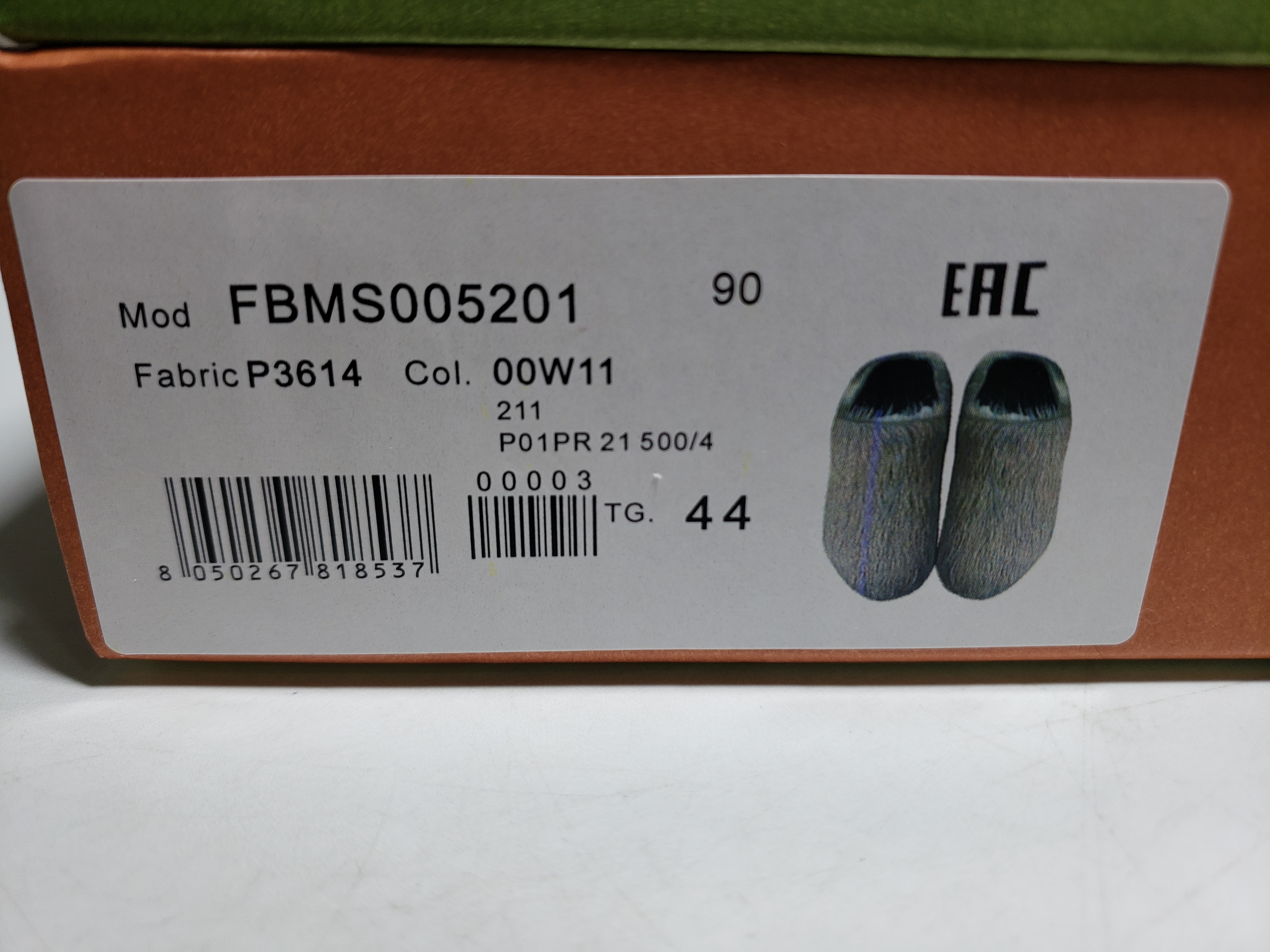 Marni Long-hair Calfskin Fussbett Sabot Grey SBMR000600P412200N15