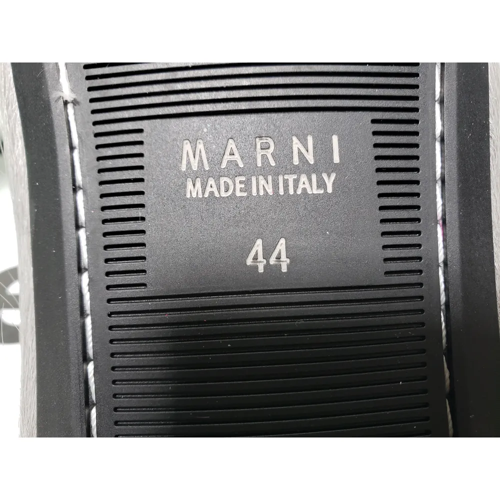 Marni Long-hair Calfskin Fussbett Sabot Grey SBMR000600P412200N15