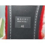 Marni Long-hair Calfskin Fussbett Sabot Red SBMS004601P412200R66