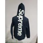 Supreme Satin Appliqué Hoodie Sweatshirt Navy Blue