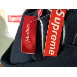 Supreme Satin Appliqué Hoodie Sweatshirt Navy Blue