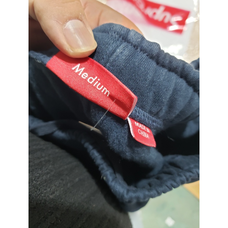 Supreme Satin Applique Sweatpant Navy Blue