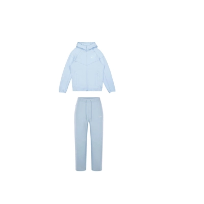 Nike Sportswear Tech Fleece Full-Zip Hoodie & Joggers Set Blue 01