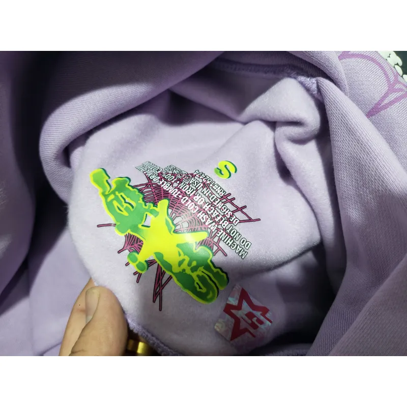 Sp5der Hoodie Purple