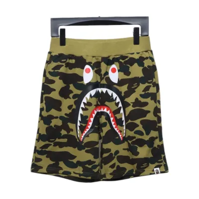 BAPE Camouflage Shark Mouth Shorts Green 01
