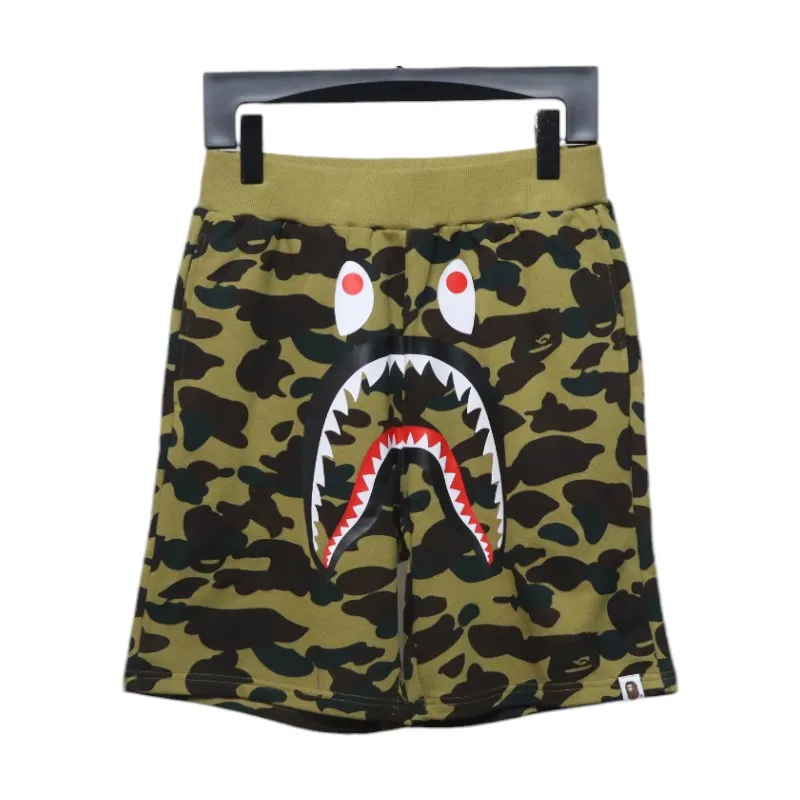 BAPE Camouflage Shark Mouth Shorts Green