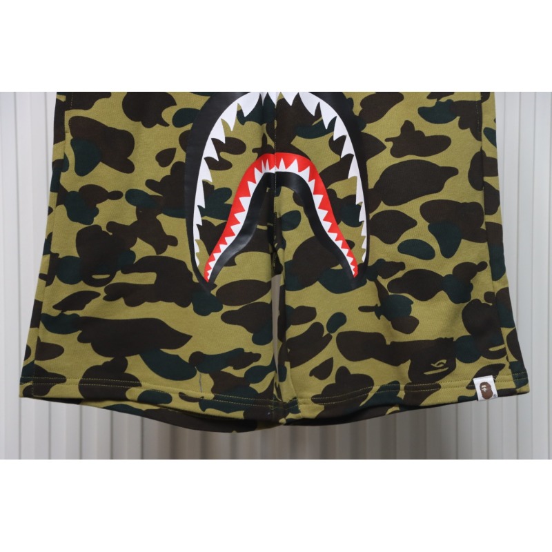BAPE Camouflage Shark Mouth Shorts Green