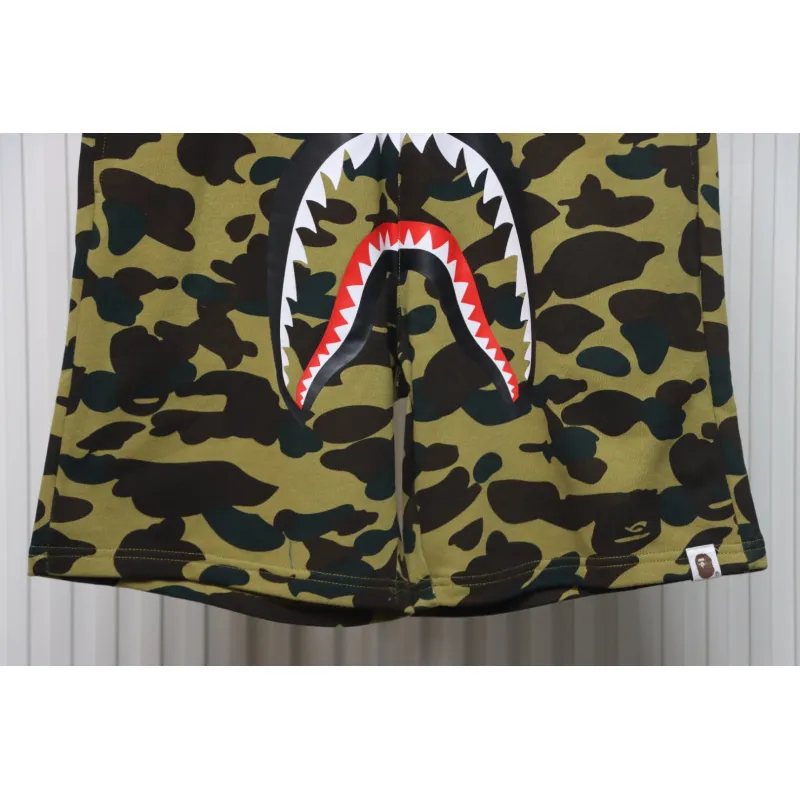BAPE Camouflage Shark Mouth Shorts Green