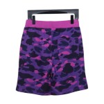 BAPE Camouflage Shark Mouth Shorts Purple