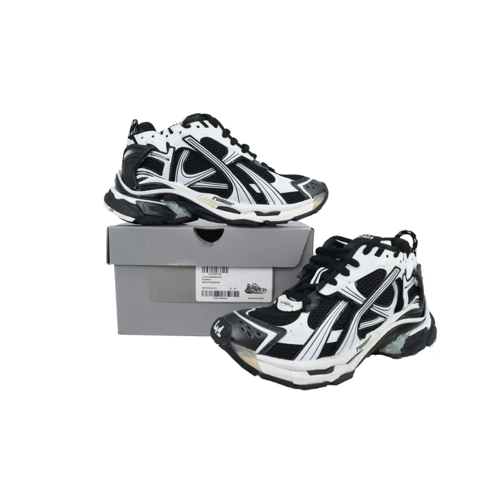 Balenciaga Runner7 Sneaker 'White Black'72774 W3RMU 9010