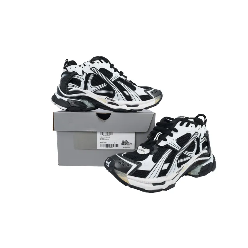 Balenciaga Runner7 Sneaker 'White Black'72774 W3RMU 9010