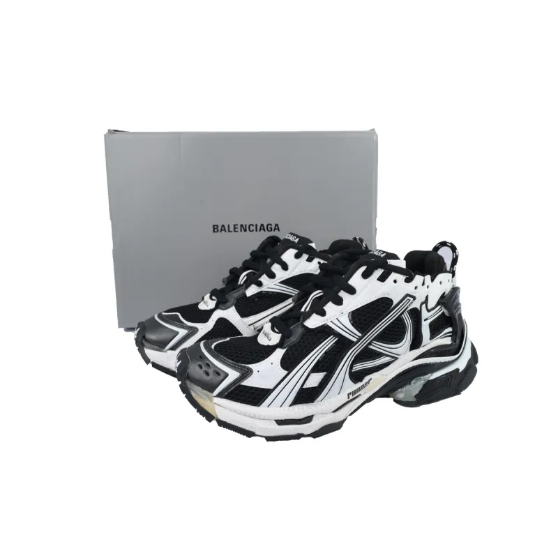 Balenciaga Runner7 Sneaker 'White Black'72774 W3RMU 9010