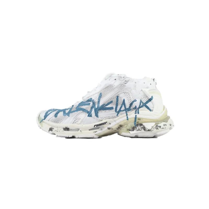 Balenciaga Runner Sneaker 'Graffiti - White Blue'772774 W3RBQ 9040