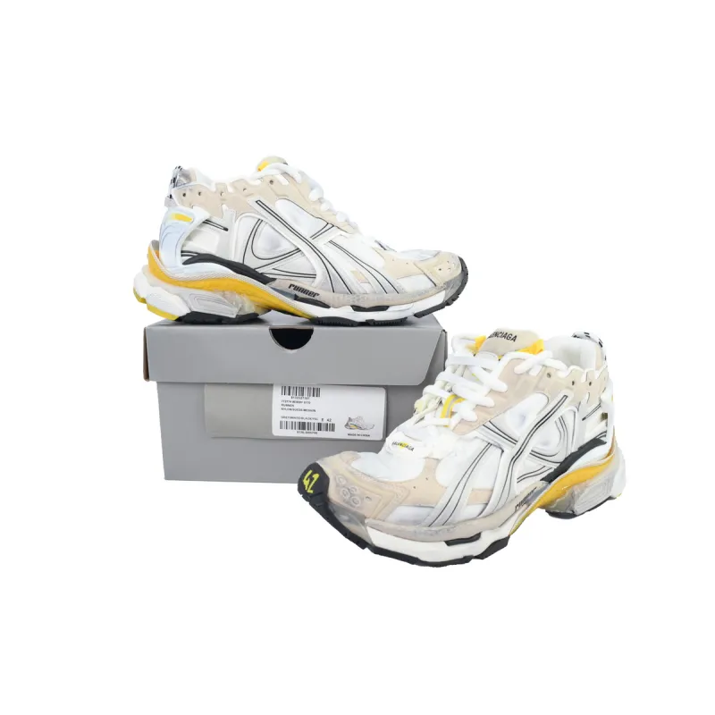 Balenciaga Runner Sneaker 'White Yellow' 772767 W3RNY 9170