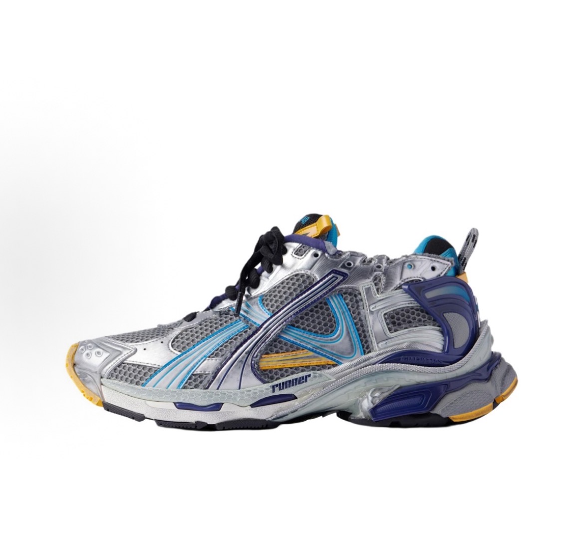 Balenciaga Runner Grey Blue Orange Aqua 772774W3RMU1474