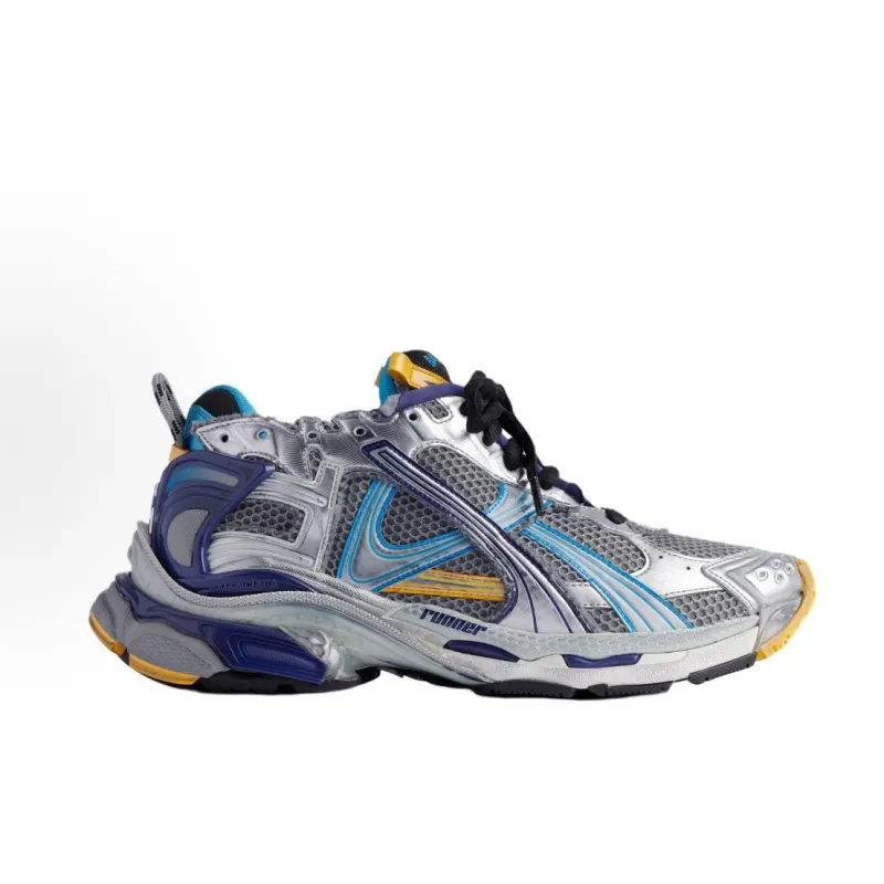 Balenciaga Runner Grey Blue Orange Aqua  772774W3RMU1474